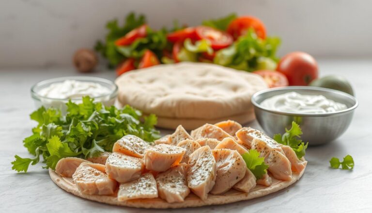 Chicken Pita Ingredients Preparation