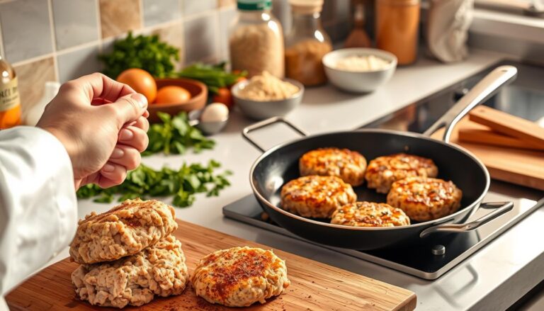 Chicken Salisbury Steak Preparation