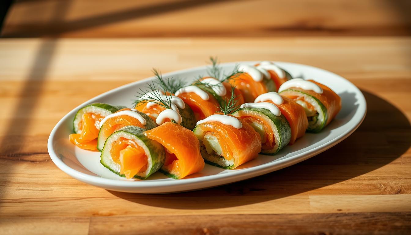 Salmon Cucumber Rolls Japanese Cuisine