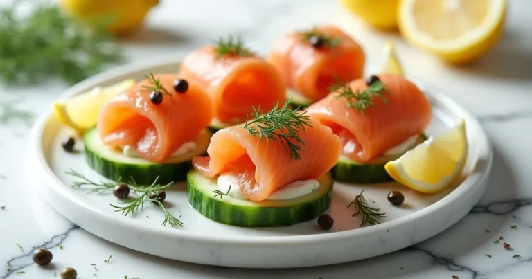chatelaine smoked salmon roll on cucumber recipe