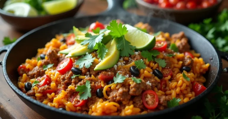 mexican beef and rice skillet